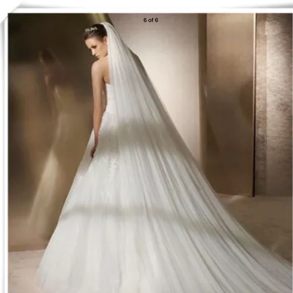 NEW 2 layer cathedral length veil with comb